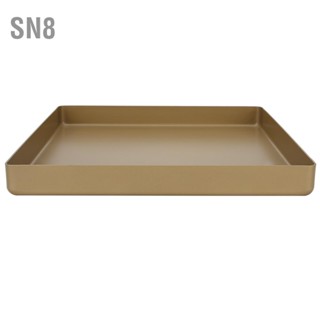 SN8 28x28x3cm ทองอลูมิเนียมอัลลอยด์ทรงสี่เหลี่ยมไม่ติดถาดอบขนมปังพิซซ่าถาดเบเกอรี่เครื่องมือ