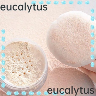 Eucalytus1 พัฟฟองน้ําแต่งหน้า ทรงกลม แบบนิ่ม พร้อมกล่องกํามะหยี่ 2 4 7 ชิ้น