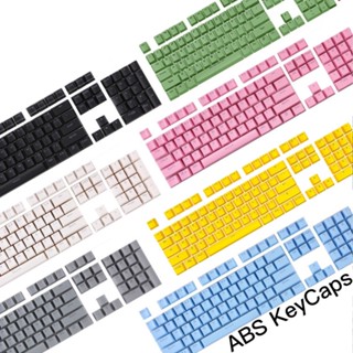 ชุดปุ่มกดคีย์บอร์ด OEM ABS 104 คีย์ 7 สี สําหรับคีย์บอร์ด DIY | Ansi รูปแบบ US-Layout | มาการอง | ฟ้าอ่อนม่วง