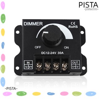 Pista ตัวควบคุมแรงดันไฟฟ้า 12V / 24V ตัวควบคุมความเร็วที่ปรับได้ สวิตช์หรี่ไฟ LED