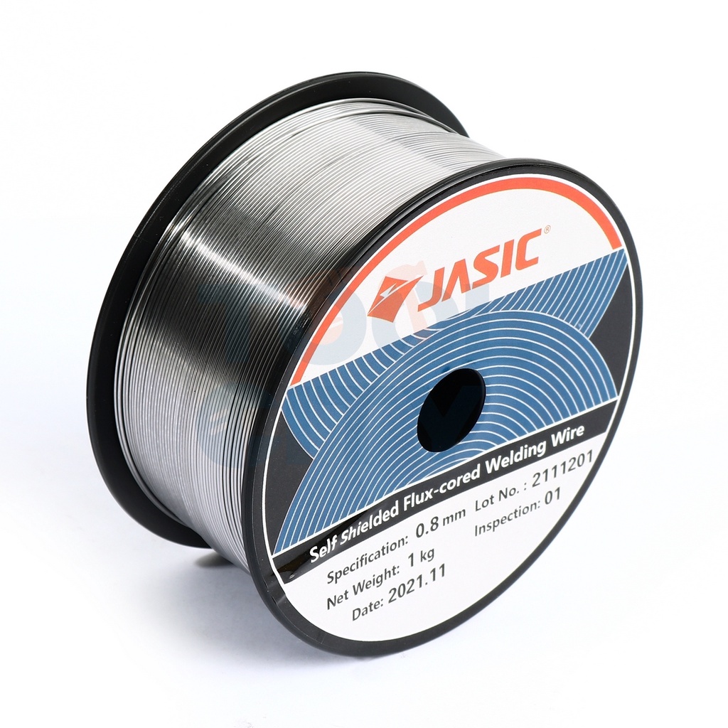 ลวดเชื่อม E71T-GS MIG ไม่ใช้แก๊ส (1 กก.) JASIC ขนาด 0.8 มิลลิเมตร ใช้กับเครื่องเชื่อม NOVO รุ่น MIG1