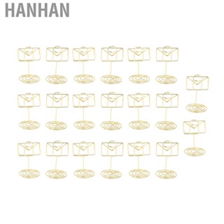 Hanhan 20pcs Table Number Holders Rust Protection Plating Process Photo Holder