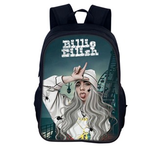 ใหม่ กระเป๋าเป้สะพายหลัง ลายการ์ตูนอนิเมะ Billie Eilish สไตล์ญี่ปุ่น สําหรับนักเรียน