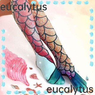 Eucalytus1 ถุงเท้านางเงือก ชายหาด ฤดูร้อน ยาวถึงเข่า ถุงเท้าเกล็ดปลา