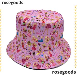 Rosegoods1 หมวกบักเก็ตลําลอง กันแดด ของขวัญ สไตล์ชาวประมง สําหรับตุ๊กตาบาร์บี้