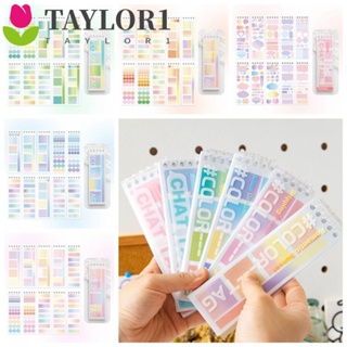 Taylor1 สติกเกอร์ฉลาก มาร์กเกอร์ คั่นหนังสือ ไล่โทนสี 20 แผ่น สําหรับออฟฟิศ