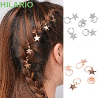 Hilario 5 ชิ้น / เซต ถักเปีย เดรดล็อก ลูกปัด, ดาว สีเงิน แหวนผม, ตกแต่ง โลหะผสม ผมถักเปีย สีทอง ปาร์ตี้