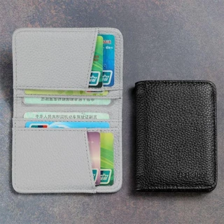 MIN-TAN Card Holder, PU Leather Multi-card Slot Card, Portable Solid Color ID package Men Women