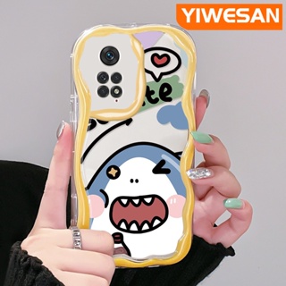 เคสโทรศัพท์มือถือ ซิลิกาใส แบบนิ่ม ลายฉลาม กันกระแทก สําหรับ Xiaomi MI Redmi Note 11 11s Poco M4 Pro 4G