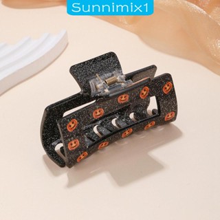 [Sunnimix1] กิ๊บติดผม ขนาดใหญ่ ลายฟักทองฮาโลวีน สําหรับทุกสภาพผม