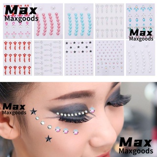 Maxg สติกเกอร์รอยสัก ดวงตา และใบหน้า อัญมณี แต่งหน้า