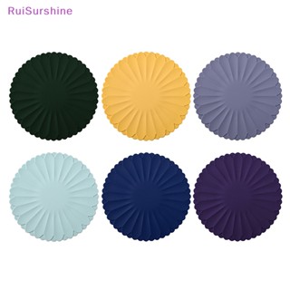 Ruisurshine แผ่นซิลิโคนรองแก้วเครื่องดื่ม กันลื่น ทนความร้อน ลายดอกไม้ สําหรับห้องครัว