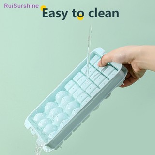 Ruisurshine ถาดแม่พิมพ์น้ําแข็ง พลาสติก ทรงกลม พร้อมฝาปิด DIY 1 ชิ้น