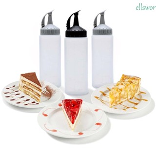 Ellsworth ขวดบีบซอสมะเขือเทศ กันรั่ว ขนาดเล็ก ชุดละ 4 ชิ้น