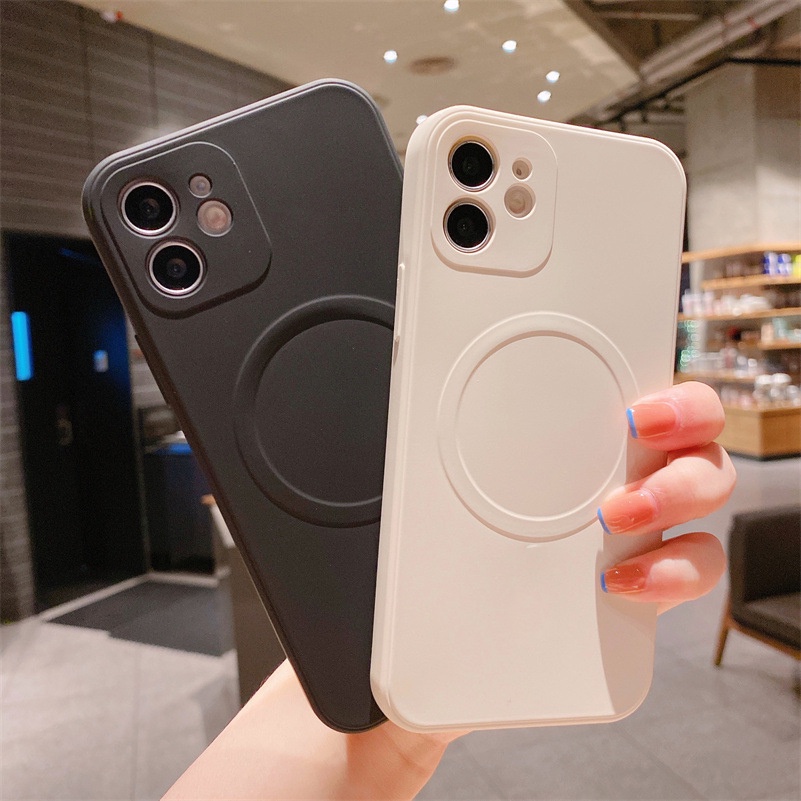 สําหรับ Huawei P30 Pro P40 Pro P50 Pro P60 Pro ของเหลว แม่เหล็กดูด ไร้สาย ชาร์จ เคสโทรศัพท์ ซิลิโคน นุ่ม ป้องกัน