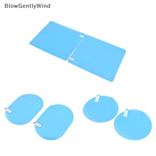 Blowgentlywind ฟิล์มสติกเกอร์ กันฝน ป้องกันหมอก สําหรับติดกระจกมองหลังรถยนต์ BGW