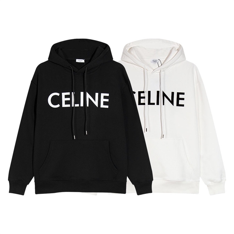 Fashion CEL2089E เสื้อกันหนาว แขนยาว มีฮู้ด พิมพ์ลายตัวอักษร ทรงหลวม สไตล์คลาสสิก สําหรับผู้ชาย และผู้หญิง
