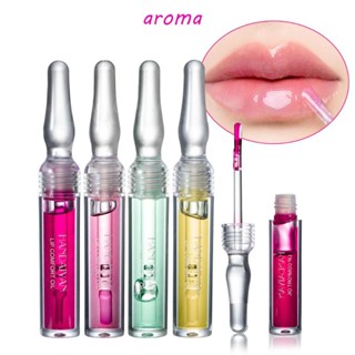 Aroma ลิปกลอส เพิ่มความชุ่มชื้น ไม่เหนียวเหนอะหนะ ลิปไลน์ คริสตัล อวบอิ่ม ลิปกลอส แห้ง ดูแลริมฝีปาก เครื่องสําอาง เครื่องมือแต่งหน้า ลิปทินท์