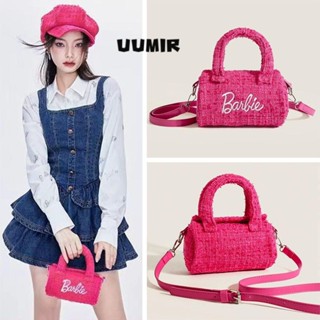 UUMIR Barbie bag กระเป๋าช้อปปิ้ง ทรงกระบอก สีชมพู พรีเมี่ยม เหมาะกับฤดูใบไม้ร่วง และฤดูหนาว สําหรับเด็กผู้หญิง