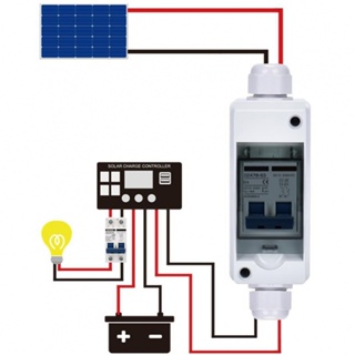 กล่องเบรกเกอร์วงจรไฟฟ้า ขนาดเล็ก DC 1000V 2 ขั้ว 10A 16A 32A 50A 63A