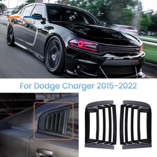 ฝาครอบบานเกล็ดหน้าต่างรถยนต์ แบบพลาสติก 1 คู่ สําหรับ Dodge Charger 2015-2022