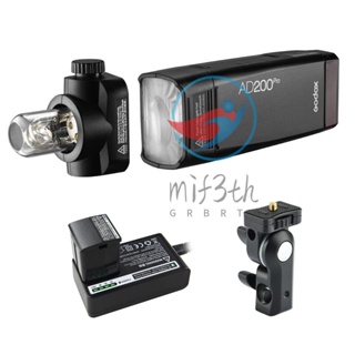 Mif)godox AD200Pro แฟลชไร้สาย TTL แบบพกพา พร้อมหัวแฟลชเปลี่ยนความเร็ว หลอดไฟเปล่า GN52 GN60 1/8000s HSS 2.4G ระบบไร้สาย X 200W สําหรับ Fujifilm Olympu