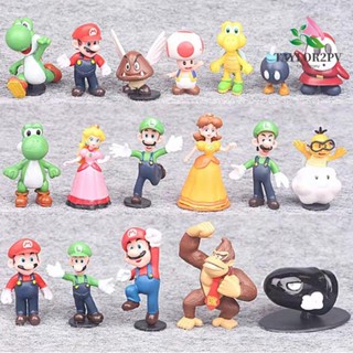 Taylor2pv โมเดลฟิกเกอร์ Super Mario Bros Super Mario Favorite PVC ของเล่นสะสม สําหรับเด็ก