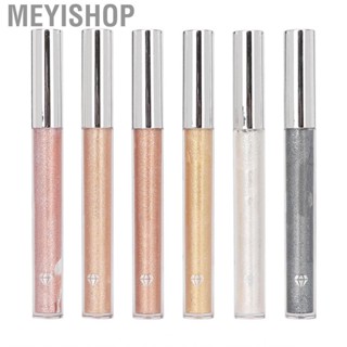 Meyishop 6Pcs Glitter Matte    Long Lasting Gloss Colorful Dual Use  Lipstick  Set