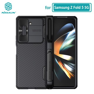 เคส Samsung Z Fold 5 พร้อมที่ใส่ปากกา Nillkin CamShield กล้องฝาครอบป้องกันเคสสำหรับ Samsung Galaxy Z Fold 5 5G