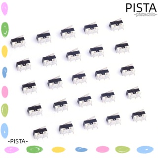 Pista สวิตช์ไมโคร 3 Pin SPDT แขนคันโยก 1NC+1NO สีดํา และสีขาว AC 1A 125V สําหรับขั้วต่อ PCB Arduino CYT1073 50 ชิ้น