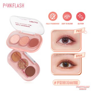 PINKFLASH Eyeshadow Palette High Color Rendering Long-lasting Waterproof 3-color Pink Girly Eyeshadow [prettylady]