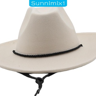 [Sunnimix1] หมวกคาวบอย หมวกปีกกว้าง หมวกแจ๊ส พร็อพถ่ายรูป การแสดงบนเวที สําหรับผู้ใหญ่