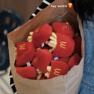 พวงกุญแจ จี้ตุ๊กตา McDonalds M Fries ผ้ากํามะหยี่ขนนิ่ม สําหรับตกแต่งกระเป๋าเป้สะพายหลัง