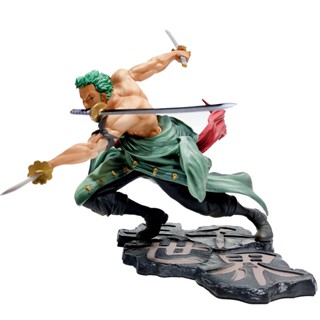 โมเดลฟิกเกอร์ One Piece Three Thousand Worlds Zoro Figure POP Three-Knife Flow Combat Double-Headed Special Effect ของเล่นสําหรับเด็ก