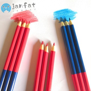 Janfat ดินสอสีไม้ 4B ขนาด 176*7.2*3.0 มม. สีแดง และสีน้ําเงิน สําหรับสํานักงาน 36 ชิ้น