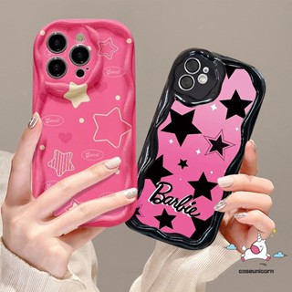 เคสโทรศัพท์มือถือนิ่ม ขอบหยัก 3D ลายบาร์บี้ Doodle สีชมพู สําหรับ Redmi 10C 9 12C 10A 10 A1 9A 9C NFC A2 9T Note 12 10 11 10s 11s Pro Max Plus MI 11 12 Lite Poco M3 เคส