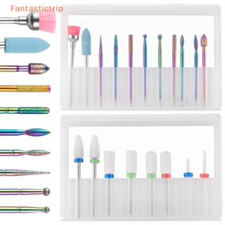 Fantastictrip 5-30 ชิ้น เซรามิค ทังสเตน คาร์ไบด์ ดอกสว่าน หมุนได้ ดอกสว่านตัดเล็บไฟฟ้า สําหรับทําเล็บมือ เล็บเท้า ชุดเครื่องมือแฟชั่น