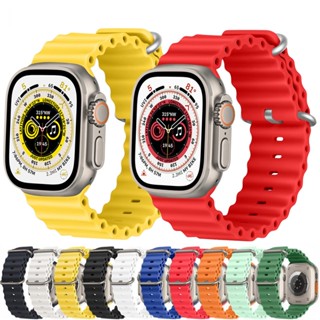 สายนาฬิกาข้อมือซิลิโคน สําหรับ iWatch SE series 8 7 6 5 4 Ultra 49 มม. 44 มม. 40 มม. 45 มม. 41 มม. 42 มม. 38 มม.