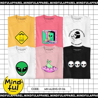 MINIMAL ALIENS GRAPHIC TEES PRINTS | MINDFUL APPAREL T-SHIRT_01