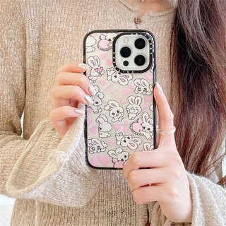 Casetifg เคสโทรศัพท์มือถือ ซิลิโคน TPU แข็ง กันกระแทก ลายกระต่ายน่ารัก พร้อมกล่อง สําหรับ iPhone 14 Plus 11 12 13 14 Pro Max