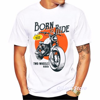 Motorcycle print t-shirt cool graphic summer mens t-shirt cafe racer hip hop shirt for men street wear_03