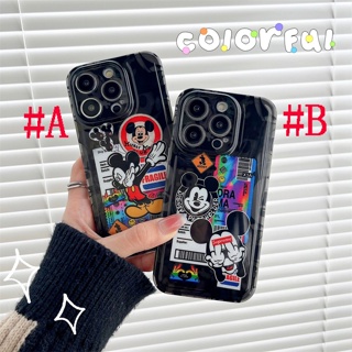 เคสซิลิโคน สำหรับ ไอโฟน iPhone 14 Pro Max iPhone 13 Pro Max iPhone 12 Pro Max iPhone 11 Cartoon มิกกี้เมาส์ Mickey Mouse Soft Silicone Case