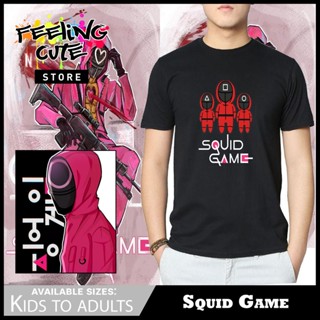 Squid Game Netflix Series Inspired Tshirts  Black Shirt Kids to Adults Unisex_01