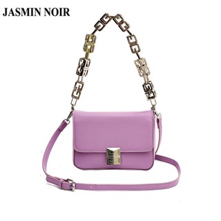 Jasmin NOIR กระเป๋าสะพายไหล่ หนัง PU แต่งสายโซ่ ขนาดเล็ก สําหรับผู้หญิง