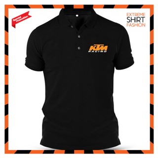 เสื้อยืดโปโล ผ้าฝ้าย พิมพ์ลายโลโก้ KTM Motor Bike MotoGP WSBK Baju Lelaki พรีเมี่ยม สําหรับผู้ชาย