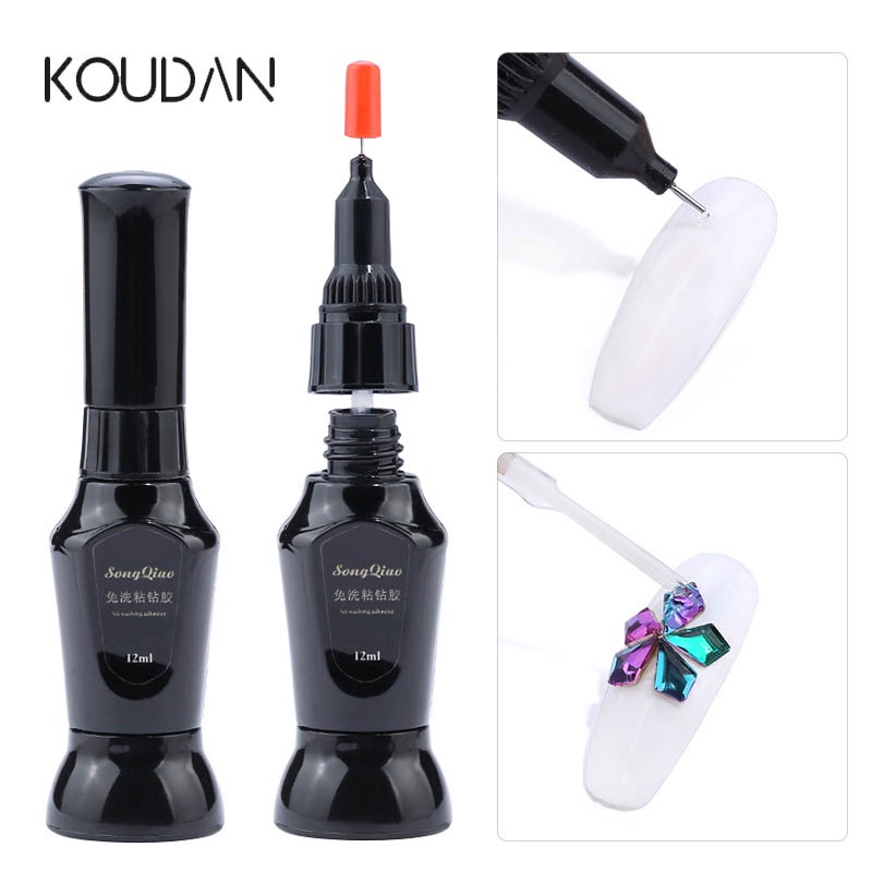 Koudan กาวติดเล็บปลอม เล็บปลอม เครื่องมือทําเล็บ เหนียว ยาง บรรจุขวด KOUDAN