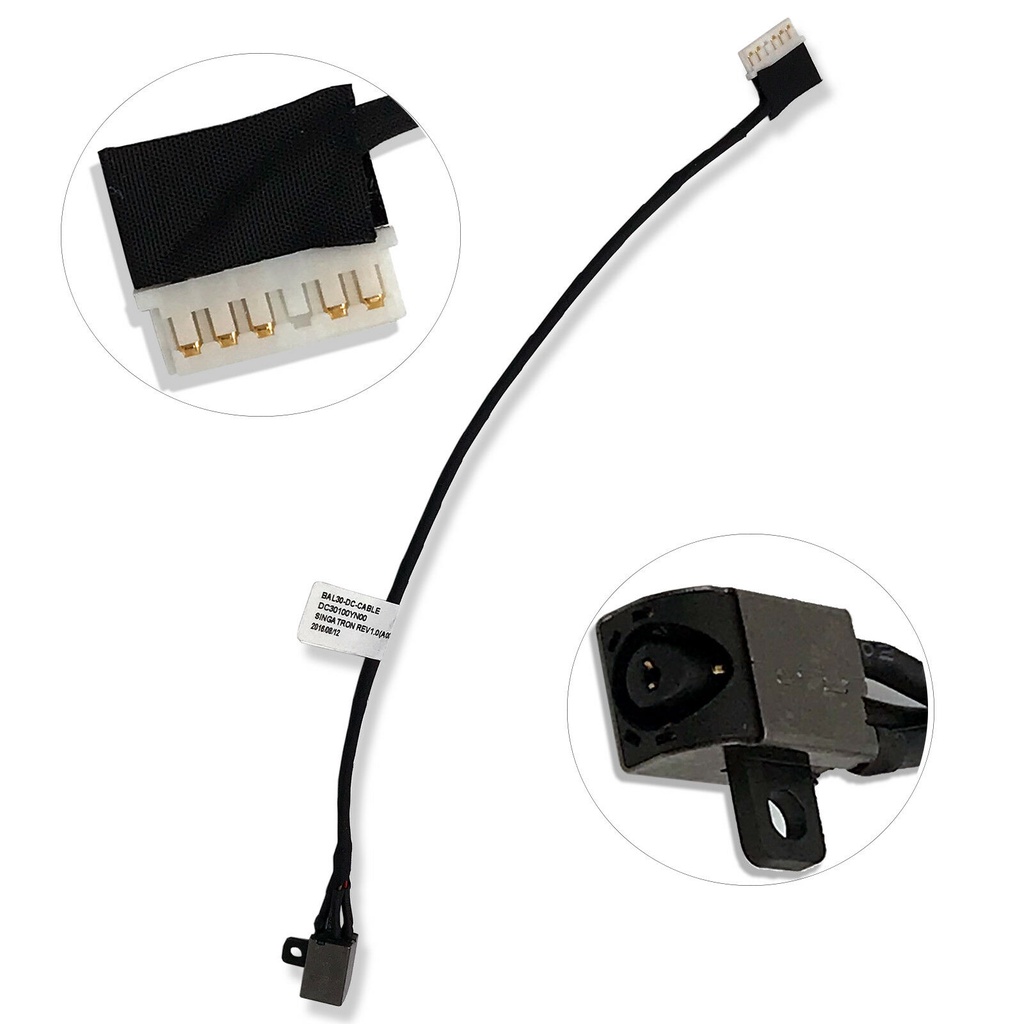 DC Power Jack พร้อมสายสําหรับ Dell Lingyue Inspiron 17-5765 5767 แล็ปท็อป DC-IN ชาร์จ Flex สาย P66f 