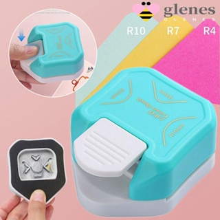 Glenes เครื่องตัดกระดาษทรงกลมขนาดเล็ก Diy ทนทานสําหรับตกแต่งสมุดการ์ดกระดาษหลากสี