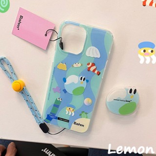 [Lemon] เคสโทรศัพท์มือถือ ซิลิโคนนุ่ม ใส ลายโลกทะเล สไตล์เกาหลี สําหรับ Iphone 14 14pro 14plus 14promax 11 12 X XS XR XSMAX 11pro 12pro 111promax 13promax 13promax 7 8 7plus 8plus