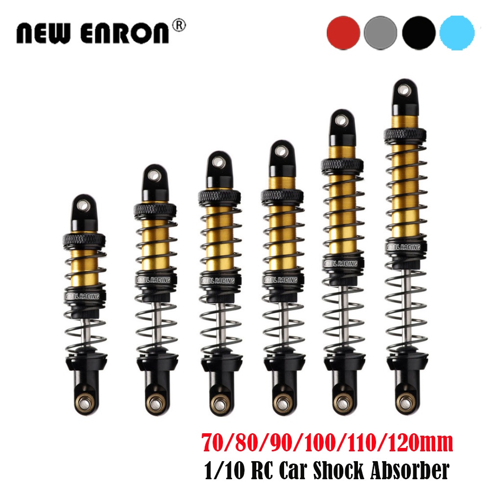 4 ชิ้น RC Damper 70 80 90 100 110 120 ช็อกดูดซับโลหะปรับได้ สําหรับรถบรรทุก RC 1/10 TRX4 แกน SCX10